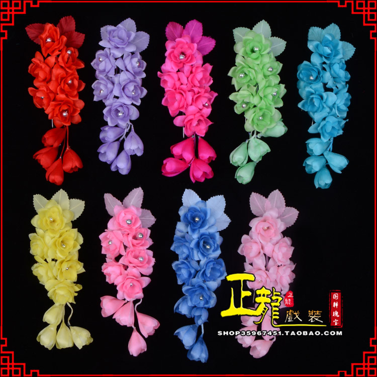 雷山鬓花头饰小花头花 真丝绢花